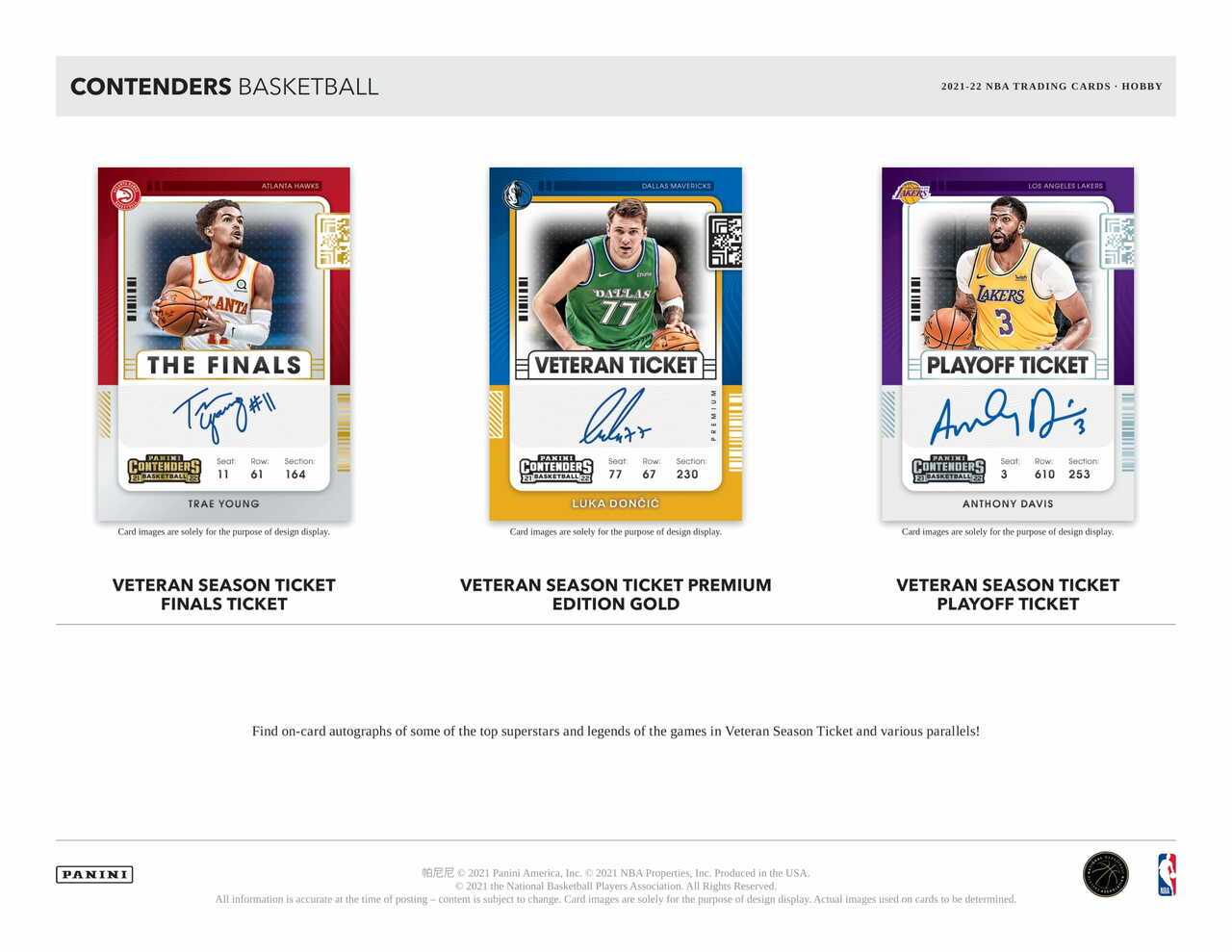2021-22 Panini Contenders NBA Hobby Box